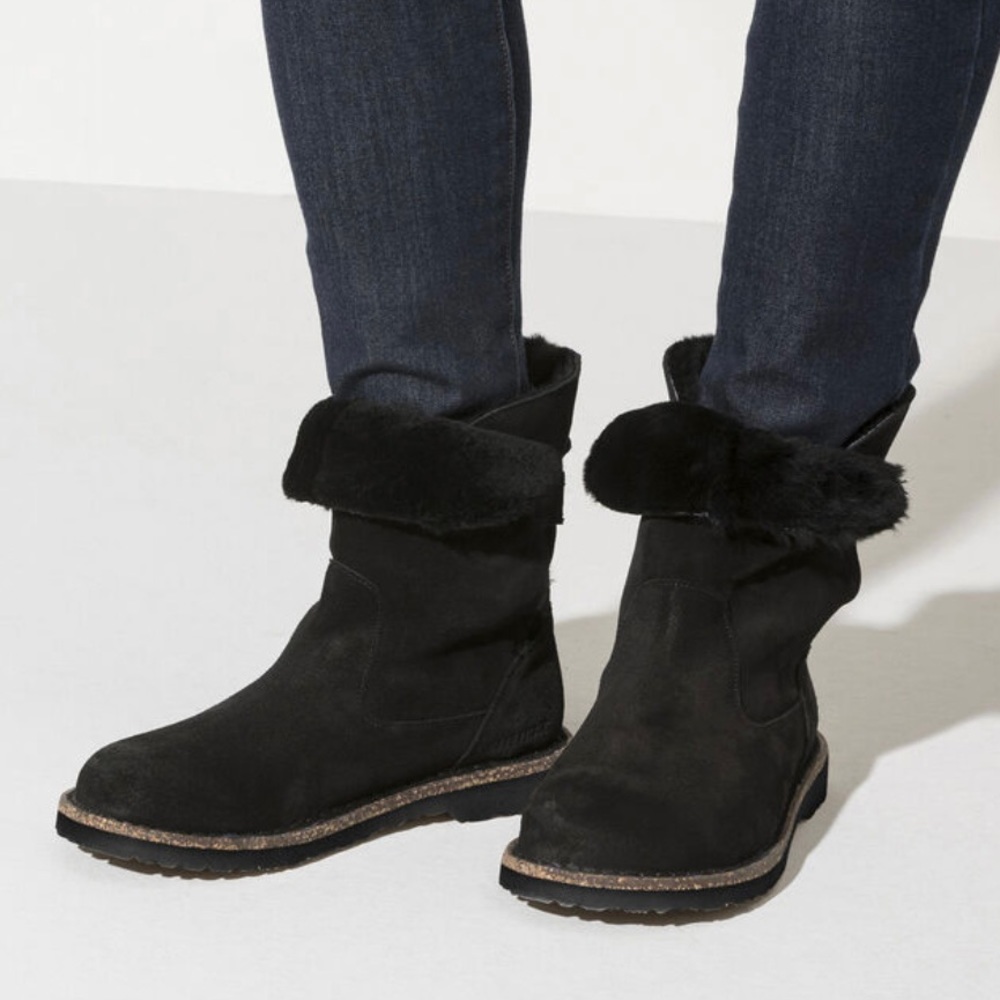 Birkenstock Boots Shearling Black Water-resistant 7.5 38